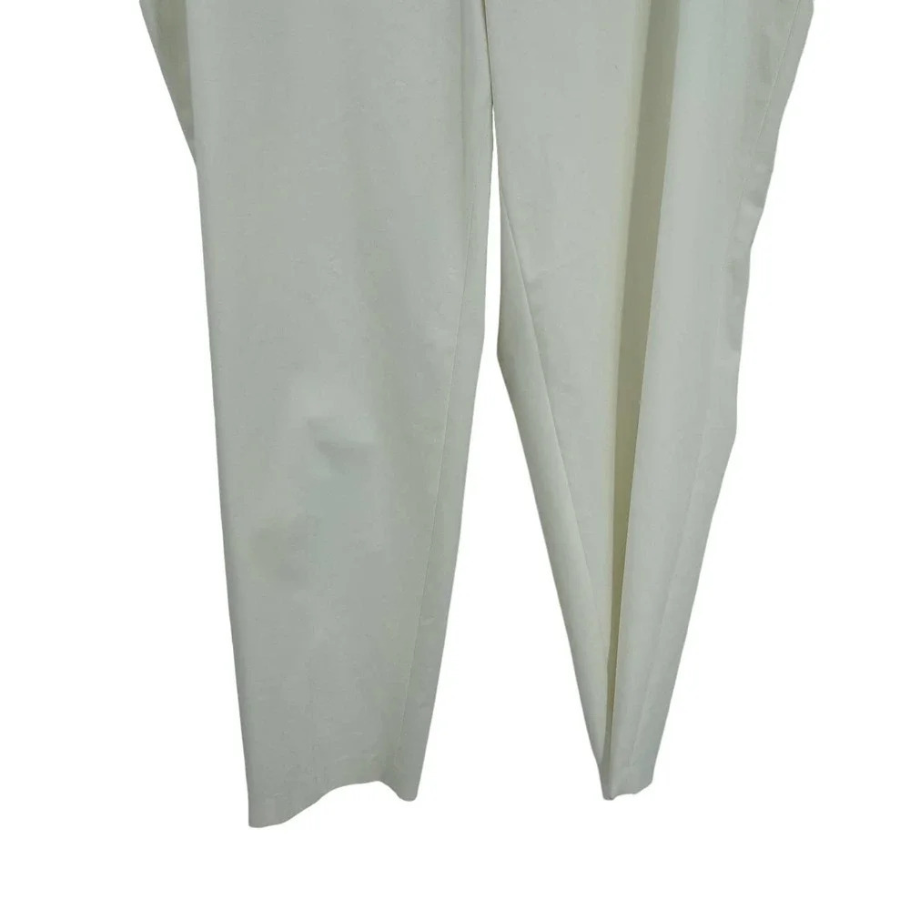 Lafayette 148 New York Manhattan Cropped Pants White Plus Size 24W - Picture 7 of 13
